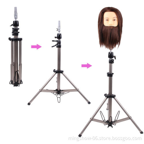 Adjustable Tripod Stand Holder Mannequin Head Tripod Hairdressing Training Head Holder Hair Stand Hair Training Tool